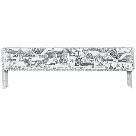 HERITAGE LACE 20 x 96 in. Sleigh Ride Mantle Scarf SR-2096MSW